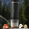Volkano taşınabilir kahve makinesi 3-in-1 kablosuz Espresso kapsül 80ML su tankı USB güç kaynağı şarj siyah